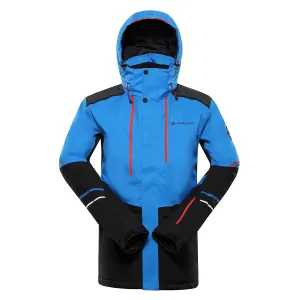 Men's ski jacket with ptx membrane ALPINE PRO ZARIB electric blue lemonade