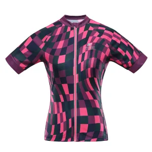 Women's cycling jersey with cool-dry ALPINE PRO SAGENA neon knockout pink variant pb #6731478