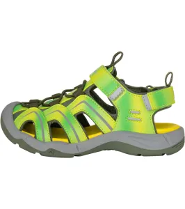 Children's sandals with reflective elements ALPINE PRO ANGUSO neon green #1148873