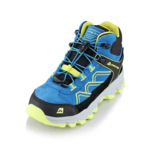 Kids outdoor shoes with membrane ALPINE PRO TITANO electric blue lemonade #7962467