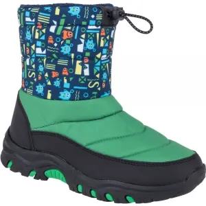 ALPINE PRO KISERO Detská zimná obuv, zelená, veľkosť #411429