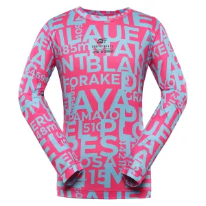 Children's quick-drying T-shirt ALPINE PRO LOUSO pink glo variant pb #8793051