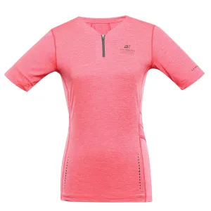 Women's quick-drying T-shirt ALPINE PRO GERETA neon salmon #9248426