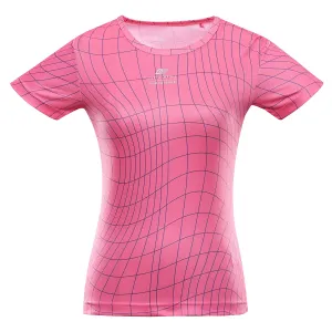 Women's quick-drying T-shirt ALPINE PRO BASIKA neon knockout pink variant PA #8821741