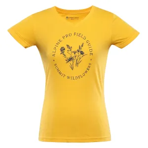 Women's quick-drying T-shirt ALPINE PRO NEGA old gold variant pa #9508280