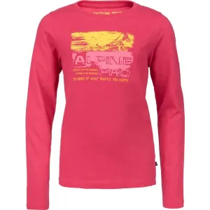 ALPINE PRO ANSLO Dievčenské tričko, červená, veľkosť 104-110