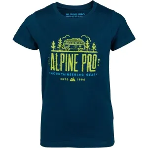 ALPINE PRO ANSOMO Chlapčenské tričko, tmavo modrá, veľkosť 140-146