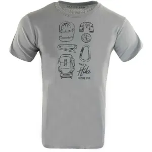 ALPINE PRO BUVAH Pánske tričko, sivá, veľkosť #435252
