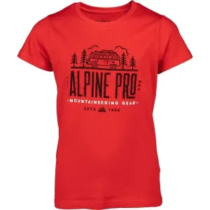 ALPINE PRO ANSOMO Chlapčenské tričko, červená, veľkosť 140-146