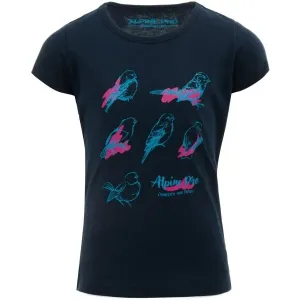 ALPINE PRO GANSTO Dievčenské tričko, tmavo modrá, veľkosť 140-146
