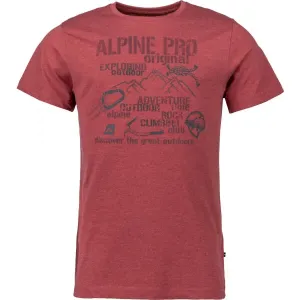 ALPINE PRO KALAN Pánske tričko, červená, veľkosť XL