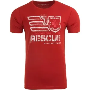 ALPINE PRO RUTLAND Pánske tričko, červená, veľkosť S
