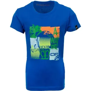 ALPINE PRO SABLO Detské tričko, modrá, veľkosť 116-122