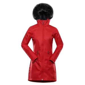 ALPINE PRO Zophima Dámsky softshellový kabát LCTY176 tmavo červená S