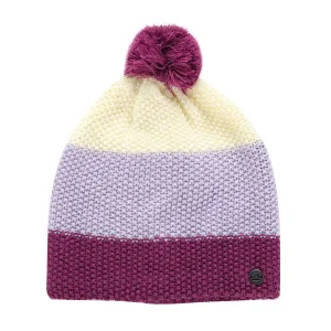 Winter hat with pompom ALPINE PRO DELORE pastel lilac