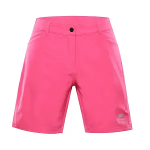Women's softshell quick-drying shorts ALPINE PRO COLA neon knockout pink #6237101