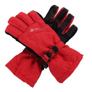 ALPINE PRO Rena Dámske lyžiarske rukavice LGLY014 tmavo červená M