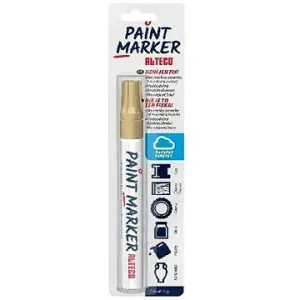 Alteco Popisovač lakový Paint Marker 2 mm – zlatý