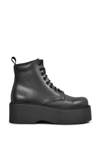 Členkové topánky Altercore Adara dámske, čierna farba, na platforme #178992
