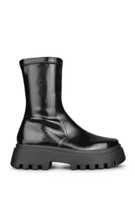 Členkové topánky Altercore Morrigan dámske, čierna farba, na platforme #5625632