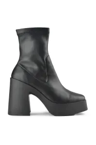 Členkové topánky Altercore Victoria dámske, čierna farba, na podpätku #190260