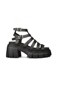 Kožené sandále Altercore dámske, čierna farba, na platforme #5033593