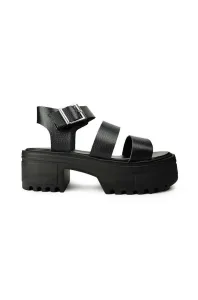 Sandále Altercore Kali dámske, čierna farba, na podpätku #9011490