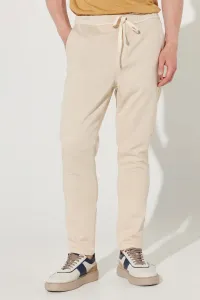 ALTINYILDIZ CLASSICS Men's Beige Slim Fit Slim Fit Cotton Trousers with Side Pockets