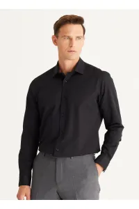 ALTINYILDIZ CLASSICS Altinyıldız Classics Slim Fit Classic Collar Black Men's Shirt