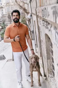 AC&Co / Altınyıldız Classics Men's Orange Slim Fit Slim Fit Polo Neck Plain Casual T-Shirt #9533326