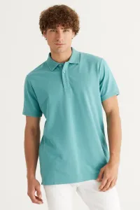 ALTINYILDIZ CLASSICS Pánske benzínové tričko s krátkym rukávom zo 100% bavlny Slim Fit Slim Fit polo výstrih s krátkym rukávom