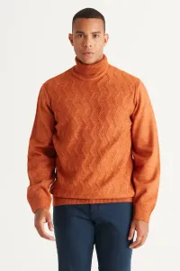 ALTINYILDIZ CLASSICS Men's Tile Standard Fit Normal Cut Full Turtleneck Raised Soft Textured Knitwear Sweater