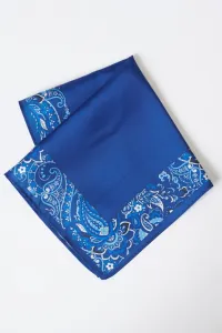 ALTINYILDIZ CLASSICS Men's Navy Blue Patterned Navy Blue Classic Handkerchief
