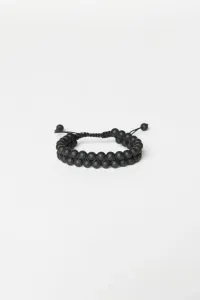 ALTINYILDIZ CLASSICS Men's Black Natural Stone Bead Bracelet #8890235