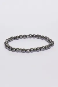ALTINYILDIZ CLASSICS Men's Silver Gray Natural Stone Bracelet #8840843