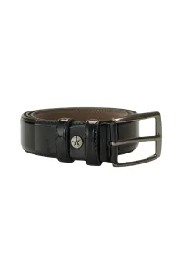 ALTINYILDIZ CLASSICS Men's Black Patterned Patent Leather Belt #8838092