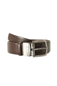 ALTINYILDIZ CLASSICS Men's Brown 100% Genuine Leather Plain Double-Sided Casual Belt #8994802