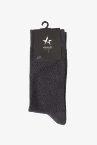 ALTINYILDIZ CLASSICS Men's Anthracite-Black Patterned Bamboo Cleat Socks #9231175