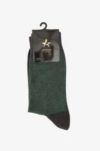 ALTINYILDIZ CLASSICS Men's Anthracite-Khaki Patterned Bamboo Cleat Socks