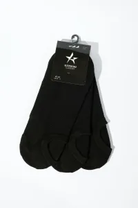 ALTINYILDIZ CLASSICS Men's Black 3-pack Bamboo Anti-Slip Heel Silicone Sneaker Socks