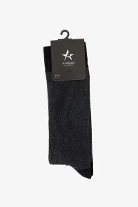 ALTINYILDIZ CLASSICS Men's Black-Grey Patterned Bamboo Cleat Socks #9231217