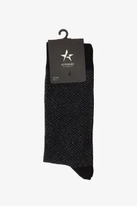 ALTINYILDIZ CLASSICS Men's Black-Grey Patterned Bamboo Cleat Socks #9231159