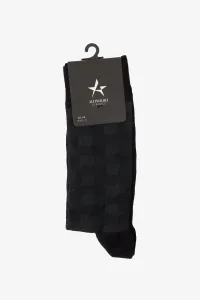 ALTINYILDIZ CLASSICS Men's Black-Grey Patterned Bamboo Cleat Socks #9231121