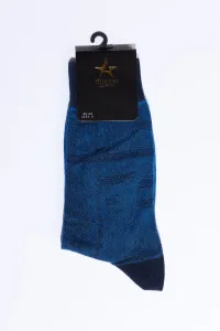 ALTINYILDIZ CLASSICS Men's Blue-Navy Blue Patterned Sock Socks