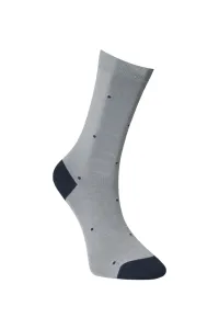 ALTINYILDIZ CLASSICS Men's Gray-Navy Blue Patterned Gray Navy Blue Bamboo Casual Socks #8965621