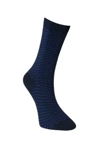 ALTINYILDIZ CLASSICS Men's Navy Blue-Blue Patterned Navy Blue-Blue Bamboo Socks
