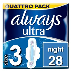 ALWAYS Ultra Night menštruačné vložky s krídelkami (veľkosť 3) 28 ks
