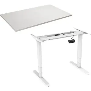 AlzaErgo Table ET1 NewGen biely + doska TTE-01 140 × 80 cm biely dub