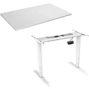 AlzaErgo Table ET1 NewGen biely + doska TTE-12 120 × 80 cm biely laminát