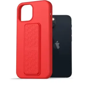 AlzaGuard Liquid Silicone Case with Stand pre iPhone 13 Mini červený